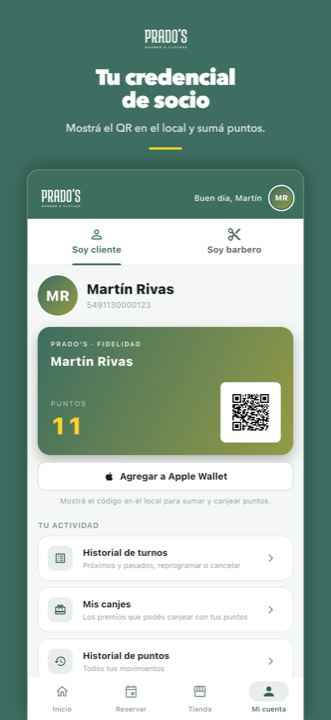La credencial con su QR